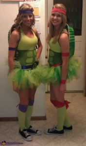 Super Cute Girls In Teenage Mutant Ninja Turtle Costume - Bigdiyideas.com