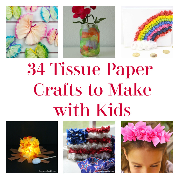 Christmas Tree Craft Using Tissue Paper - Buggy and Buddy