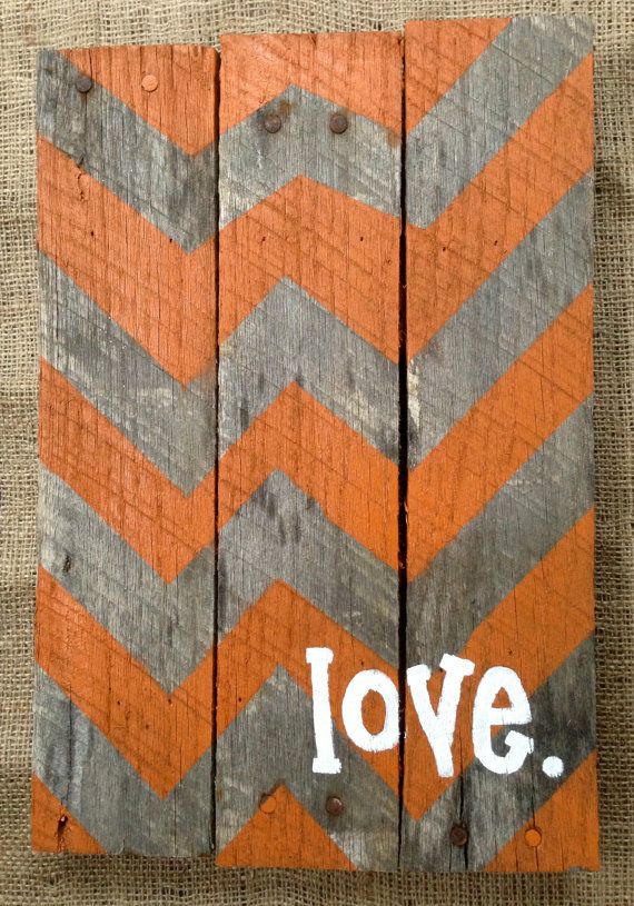 Pallet Sign Hand Painted Chevron Pattern Chevron Sign