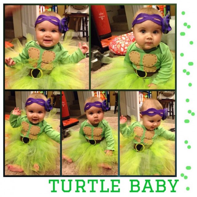 ninja turtles costume for my 7 month old girl