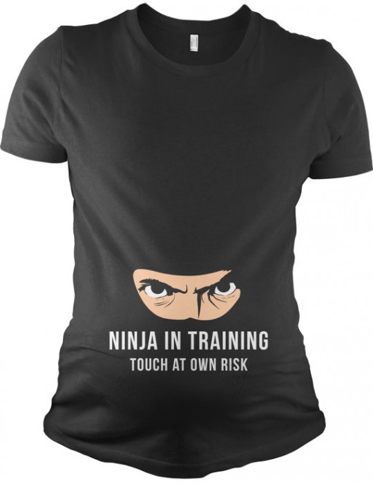Ninja in Training Maternity t shirt funny pregnancy shirt