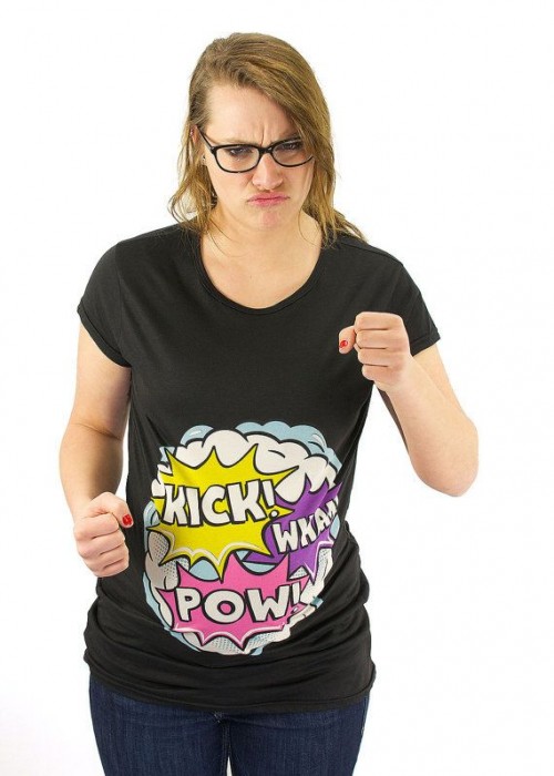 fighting sound effects maternity tshirt