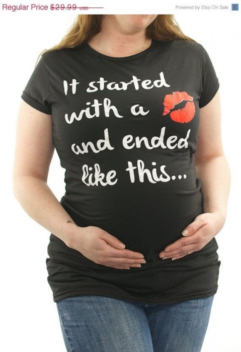 kiss maternity tshirt