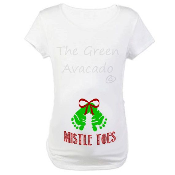 mistle toes maternity tshirt