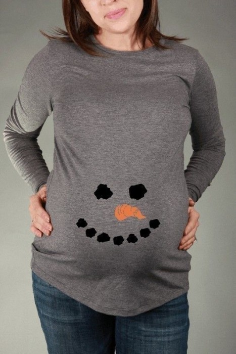 snowman maternity tshirt