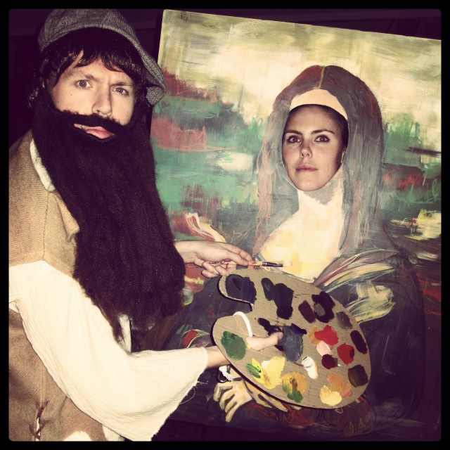 Mona Lisa and Leonardo Da Vinci Halloween Couple Costume