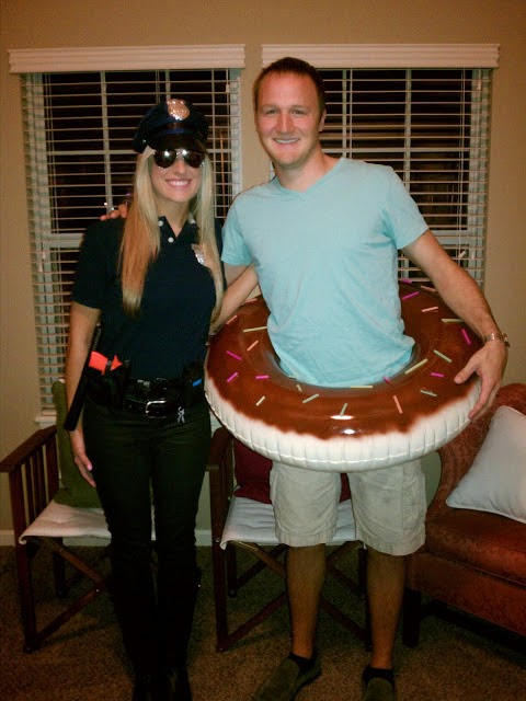police officer and doughnut couples halloween costume