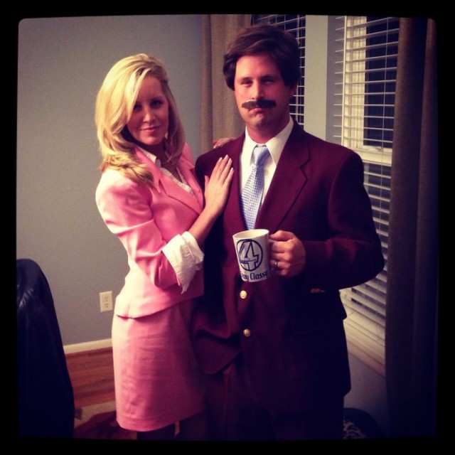 ron burgundy corningstone couples halloween costume