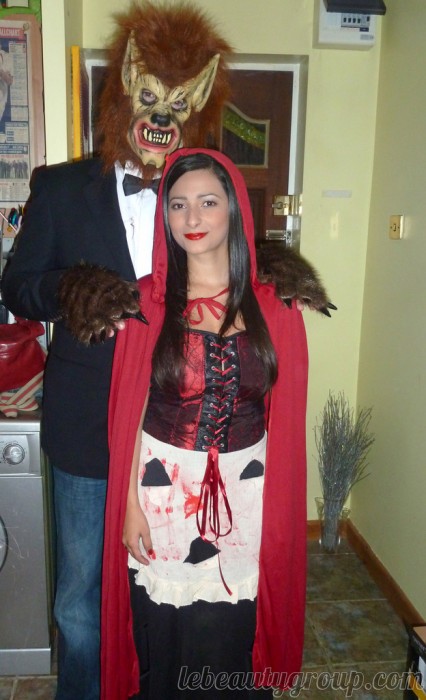 wolf and red riding hood halloween couple costumes