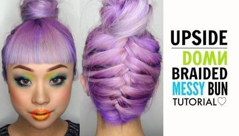 How To Upside Down Braided Messy Bun