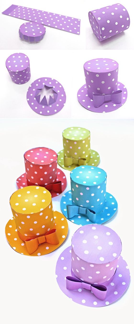 Mini polka dot hats