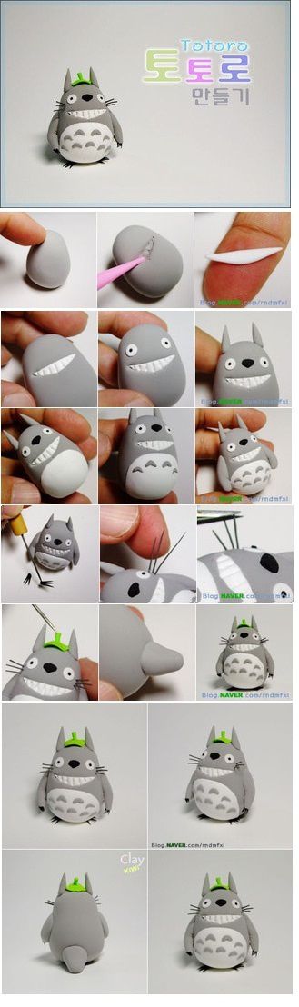 polymer clay totoro figure