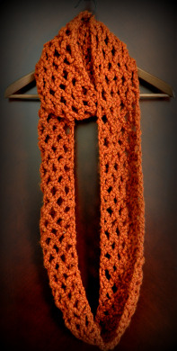 Diamond Lattice Chain Crochet Infinity Scarf Classy Crochet