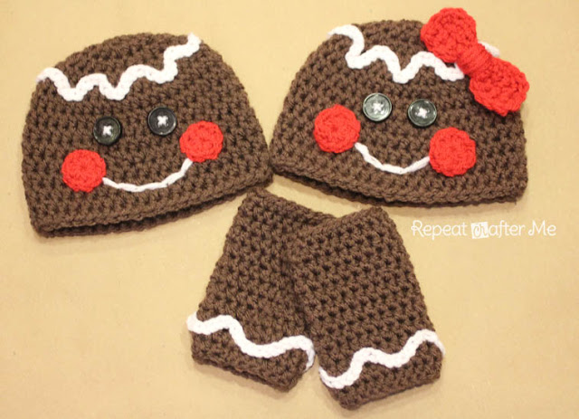 GingerbreadMan Crochet Hat Pattern Repeat Crafter Me
