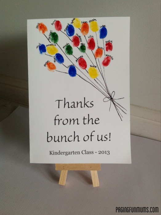 Teacher Appreciation Card from the Entire Class