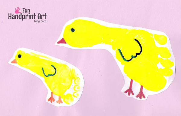 Footprint-Chicks-Easter-Craft-for-Kids