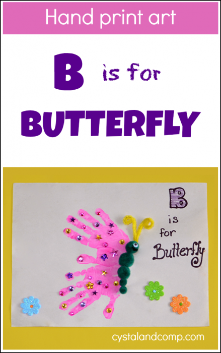 Hand-Print-Art-B-is-for-Butterfly