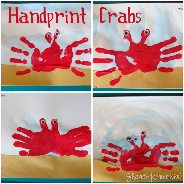 Handprint Crabs Preschool Craft Ocean Theme_thumb[1]