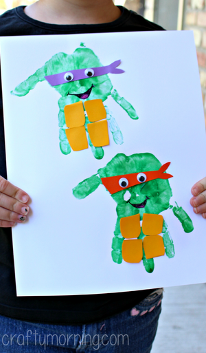 handprint-ninja-turtles-craft-for-kids-to-make