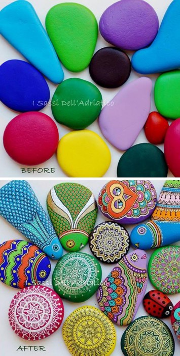 How to Paint Stones with a Sharpie