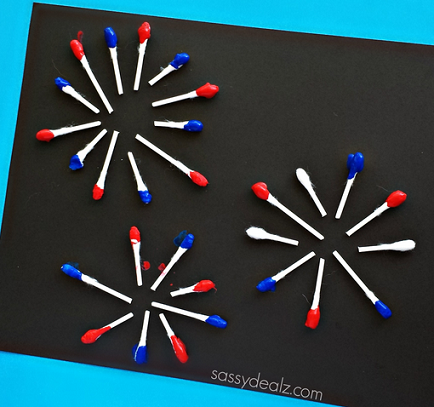 q-tip-fireworks-craft-for-the-4th-of-july