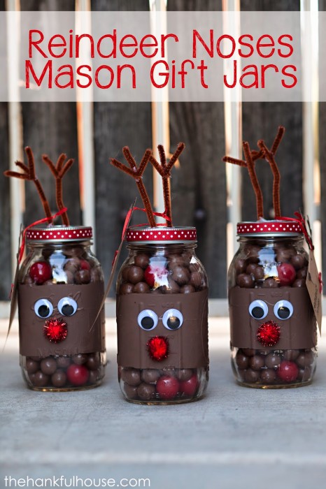 Reindeer Noses Gift Jar