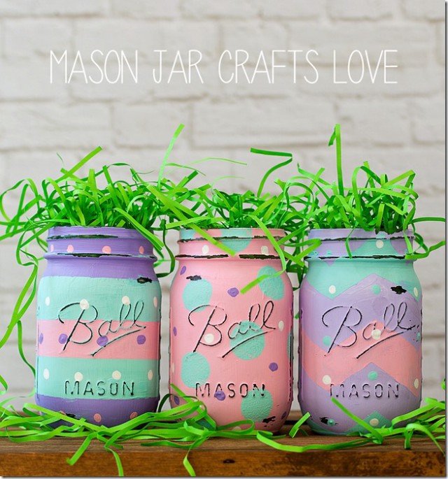 Easter Egg Mason Jars