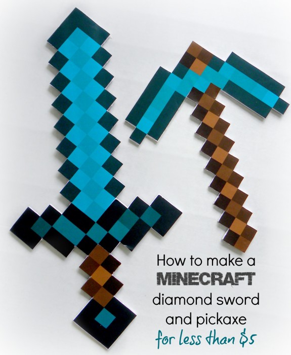 how-to-make-a-mincraft-diamond-sword-and-pickaxe-for-less-than-5