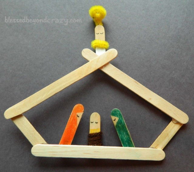 Nativity Scene Popsicle Sticks