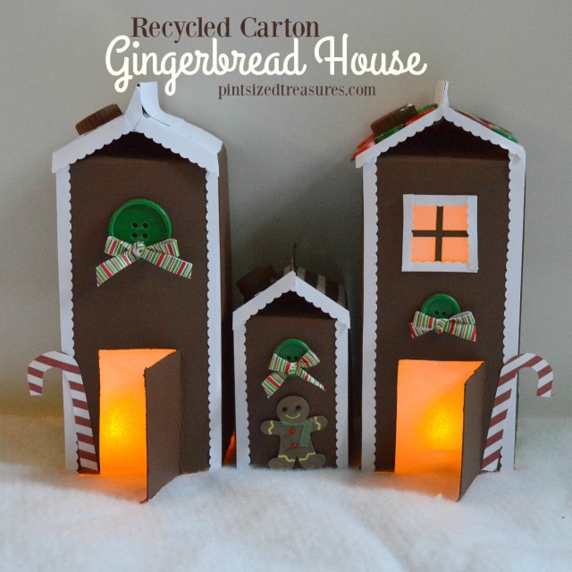 Recycled Carton Gingerbread House