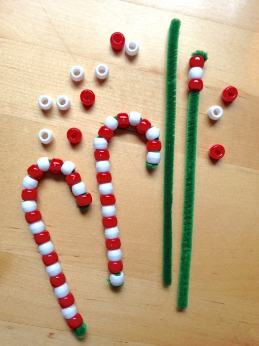 Beaded Candy Cane Ornament