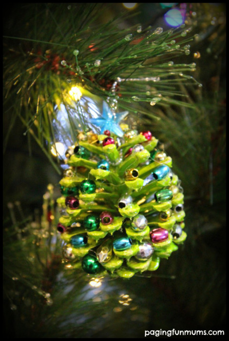 Beaded Pinecone Ornament