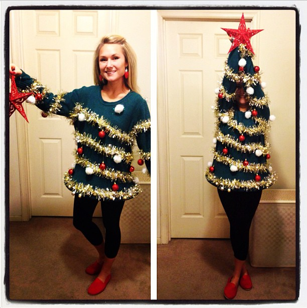 Christmas Tree with ornaments ugly sweater