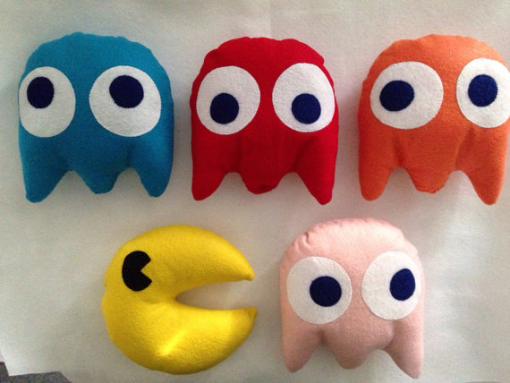 Felt Stuffed Toys Inspired by Pac Man at Etsy