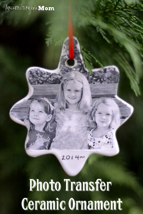 Photo Transfer Ceramic Ornament