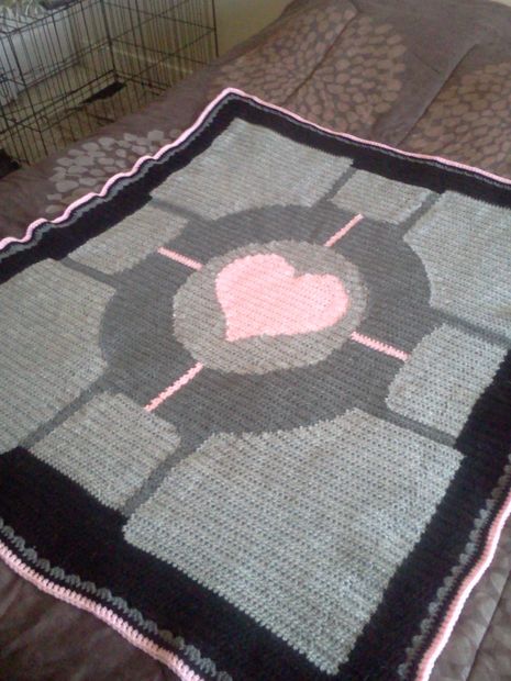 Portal Companion Cube Throw