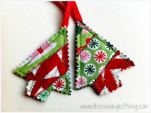 Quilted Tree Ornaments