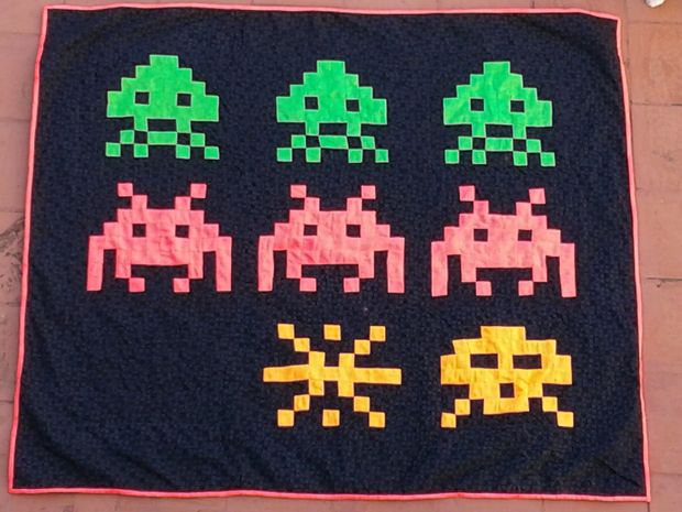 Space Invaders Quilt