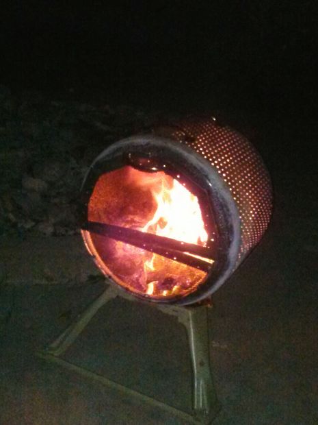 A Different Fire Pit from a Washing Machine Drum