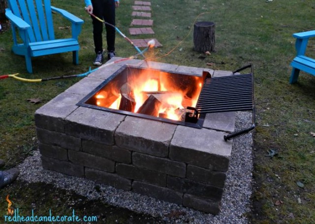Easy DIY Fire Pit with Grill