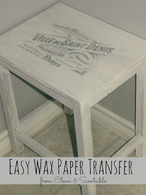 Easy Wax Paper Transfer