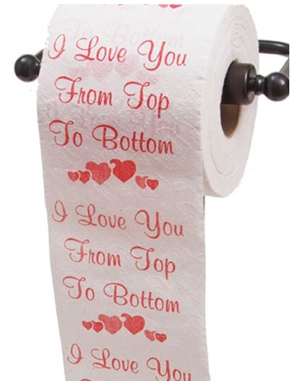 Love You from Top to Bottom Toilet Paper Gift