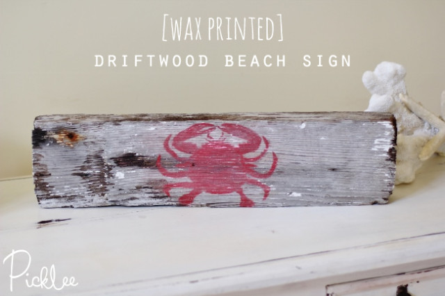 Wax Printed Beach Sign