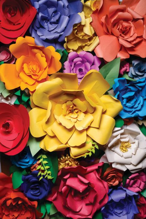 DIY Giant Paper Flowers Tutorial Blog HWTM