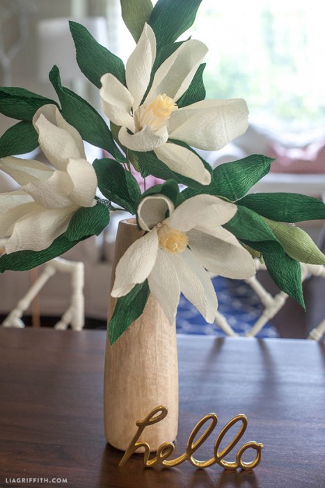 DIY Paper Magnolia Flower