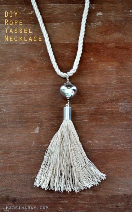 DIY Rope Tassel Necklace from MadeInADay
