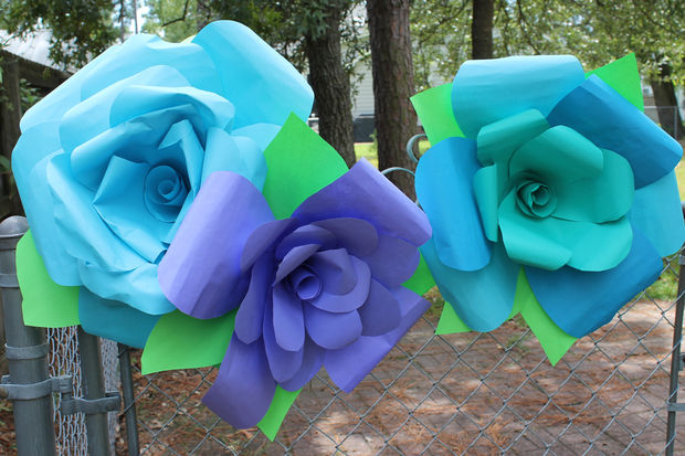 Giant DIY Paper Rose Flowers