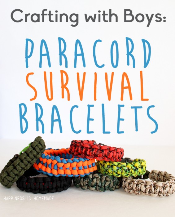 Paracord-Survival-Bracelets from HappinessIsHomemade