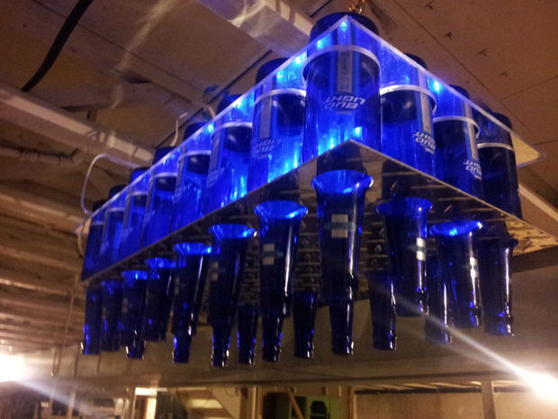 Beer Bottle Chandelier