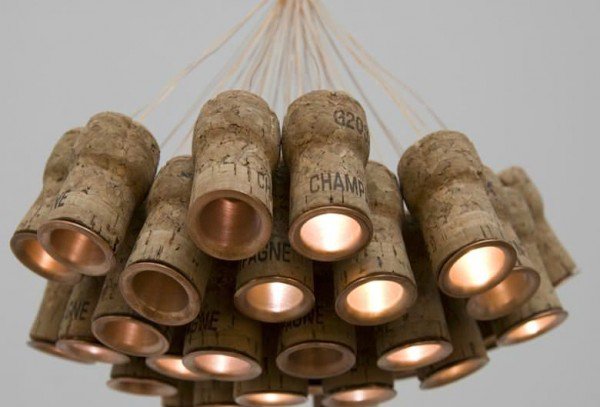 Champagne Cork Chandelier